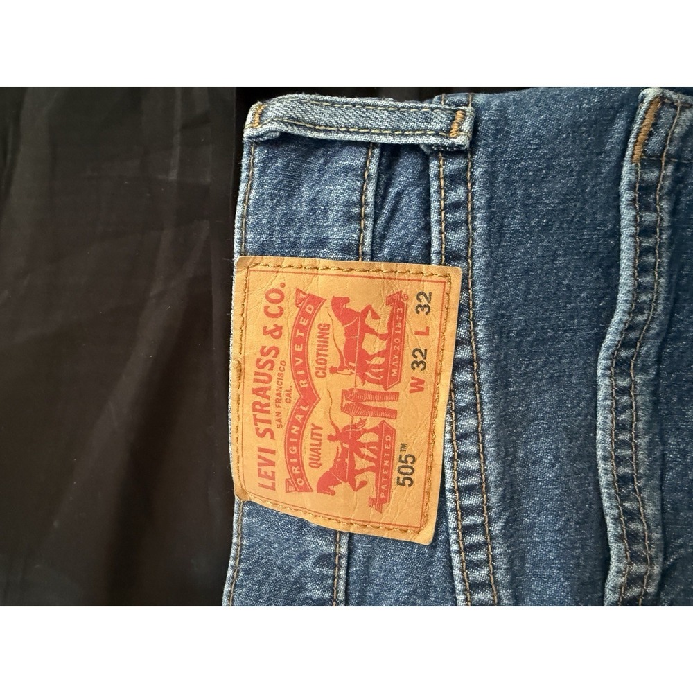 LEVI STRAUSS STYLE 505 W32 X L32 MENS BLUE JEANS - Picture 7 of 8